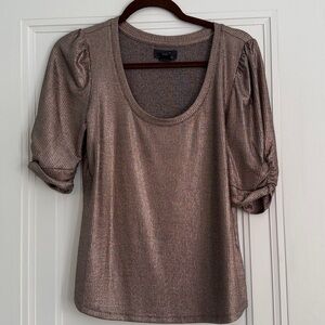 Anthropologie Maeve Metallic Knit Sweater